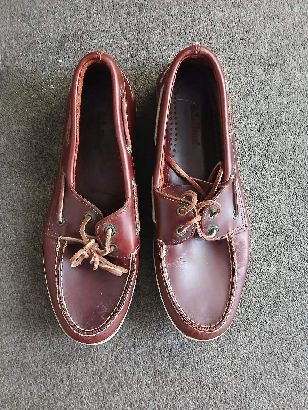 L.L.Bean Classic Brown Leather Boat Shoes - Size 10M